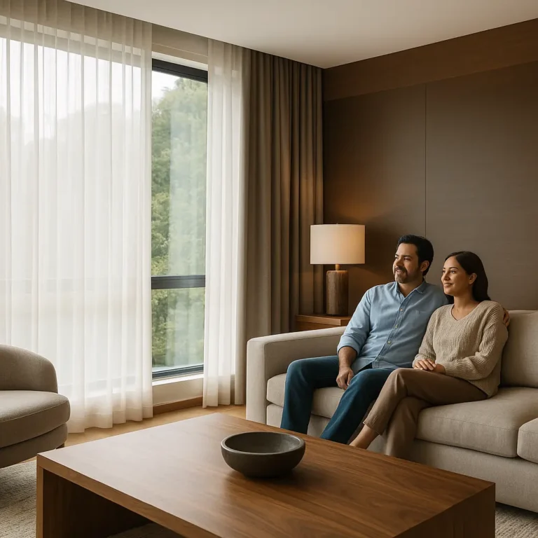 Cortinas en Bosques de las Lomas, Huixquilucan, sala moderna | Interambientes