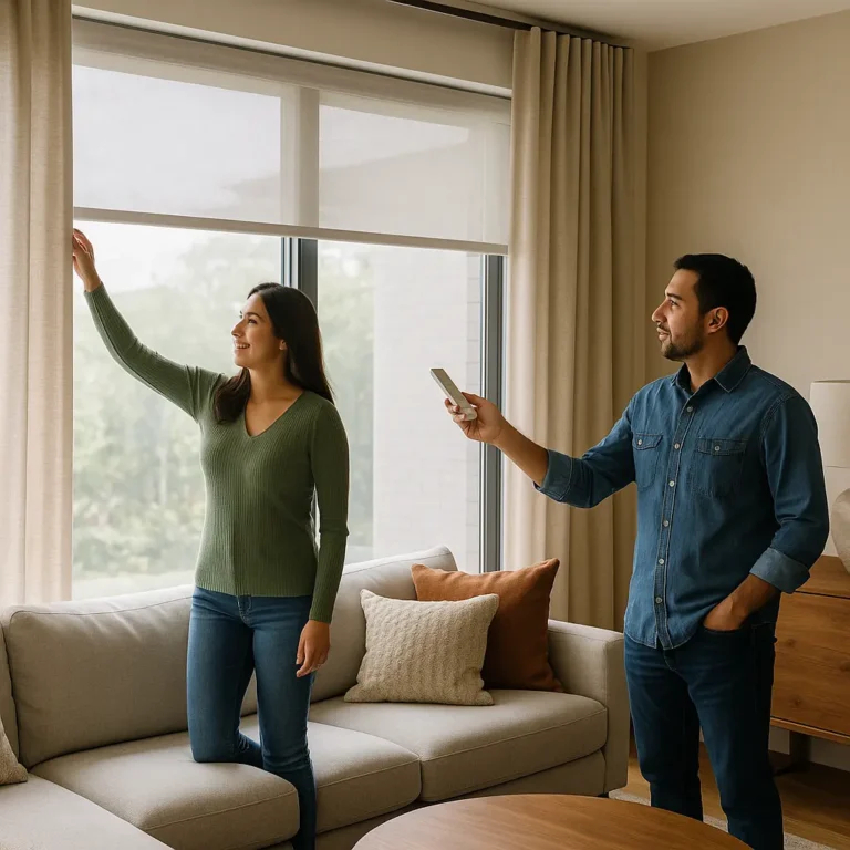 Cortinas en Circuitos Novelistas, Naucalpan: sala luminosa con telas neutras | Interambientes