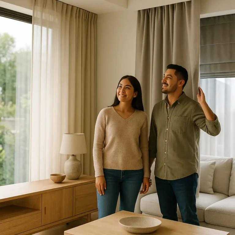 Cortinas en Ciudad Satélite, Naucalpan sala luminosa estilo moderno | Interambientes