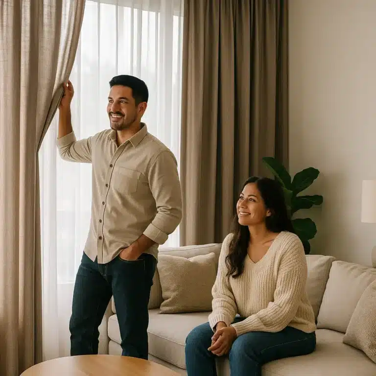 Cortinas en Juárez, Cuauhtémoc CDMX sala luminosa con telas traslúcidas | Interambientes