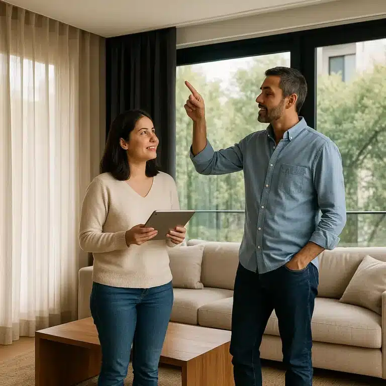 cortinas Ciudad de México San Ángel sala luminosa y texturas | Interambientes