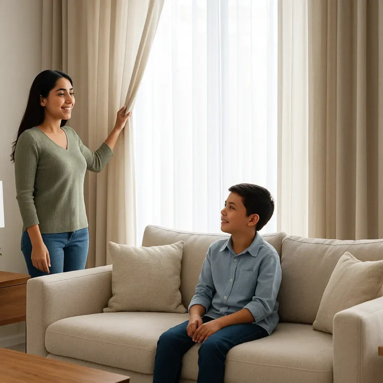 Cortinas en Jardines del Lago, Cuautitlán Izcalli, sala luminosa | Interambientes