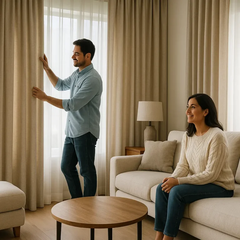 Cortinas en Echegaray, Naucalpan - sala luminosa con telas suaves | Interambientes