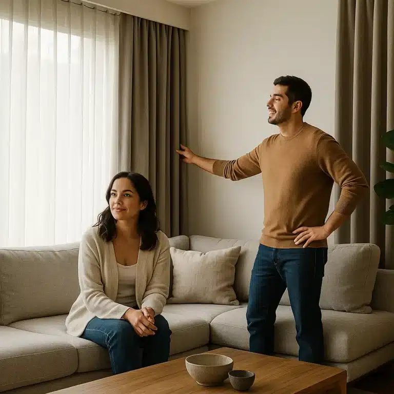 Cortinas en Roma Sur, Cuauhtémoc - sala con luz natural | Interambientes